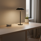 Black Aluminium Rechargeable Dimmable Cordless LED Modern Table Lamp
