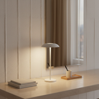 Black Aluminium Rechargeable Dimmable Cordless LED Modern Table Lamp