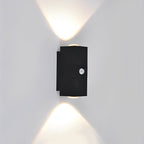 Black COB Aluminium Outdoor Wall Sconce — Up Down Beam Single Light
