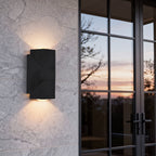 Black COB Aluminium Outdoor Wall Sconce — Up Down Beam Single Light
