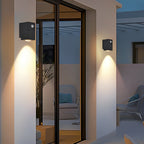 Black COB Aluminium Outdoor Wall Sconce — Up Down Beam Single Light