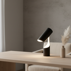 Black Compact Adjustable Contemporary Energy Efficient LED Desk Lamp
