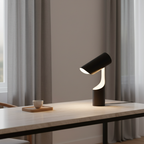Black Compact Adjustable Contemporary Energy Efficient LED Desk Lamp