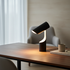 Black Compact Adjustable Contemporary Energy Efficient LED Desk Lamp