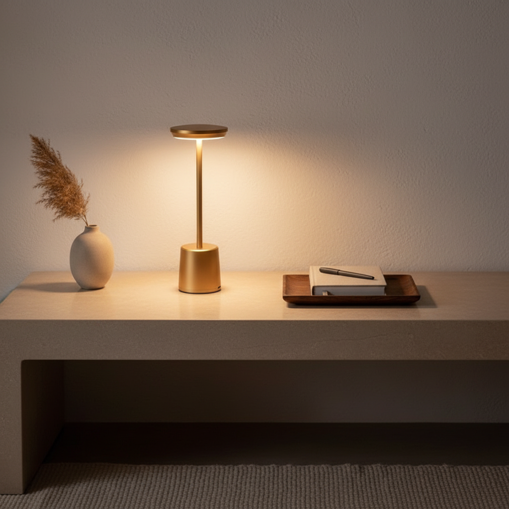 Black Cordless Adjustable Colour Temperature Nordic LED Table Lamp