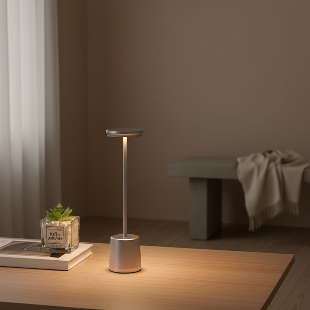 Black Cordless Adjustable Colour Temperature Nordic LED Table Lamp