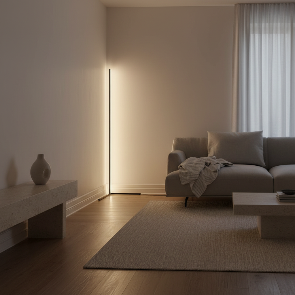 Black Corner RGB Remote Control Warm White Bedroom LED Floor Lamp