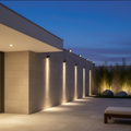 Black Die-Cast Aluminium Optical Lens Outdoor Wall Light — IP65 White LED