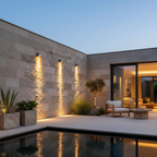 Black Die-Cast Aluminium Optical Lens Outdoor Wall Light — IP65 White LED