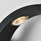 Black Die-Cast Aluminium Outdoor Wall Sconce — Warm White Up Down Beam