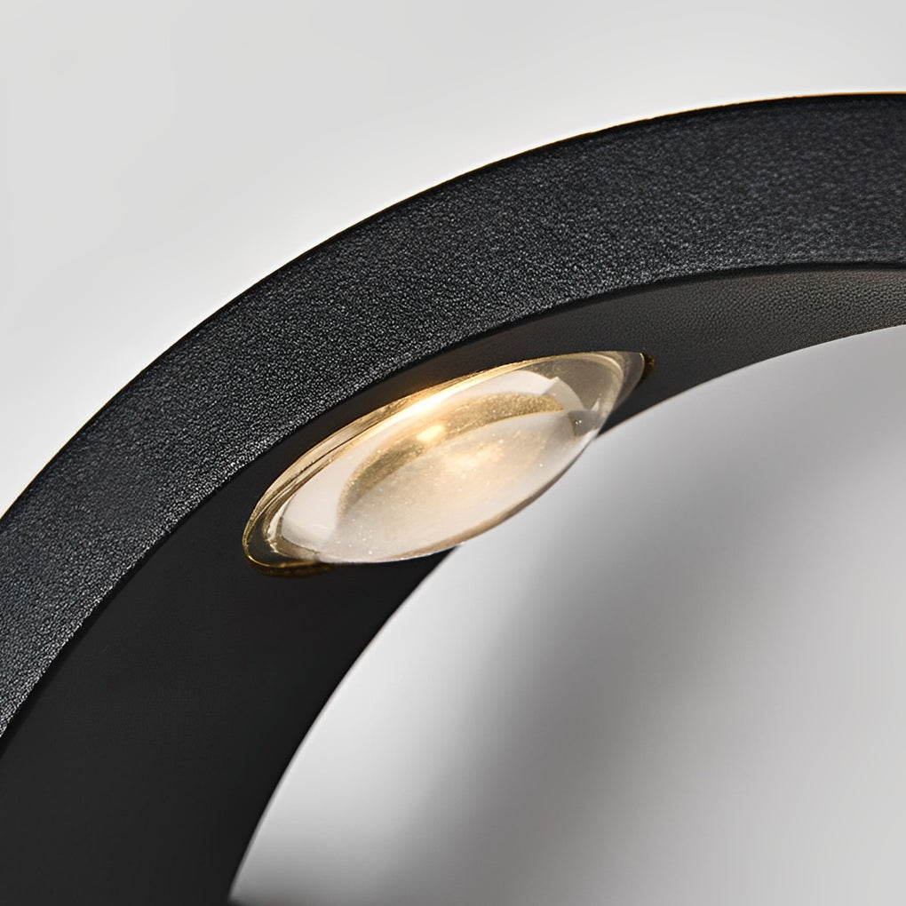 Black Die-Cast Aluminium Outdoor Wall Sconce — Warm White Up Down Beam