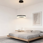 Black Dimmable Aluminium LED Pendant Light — Warm White Bedroom Dining