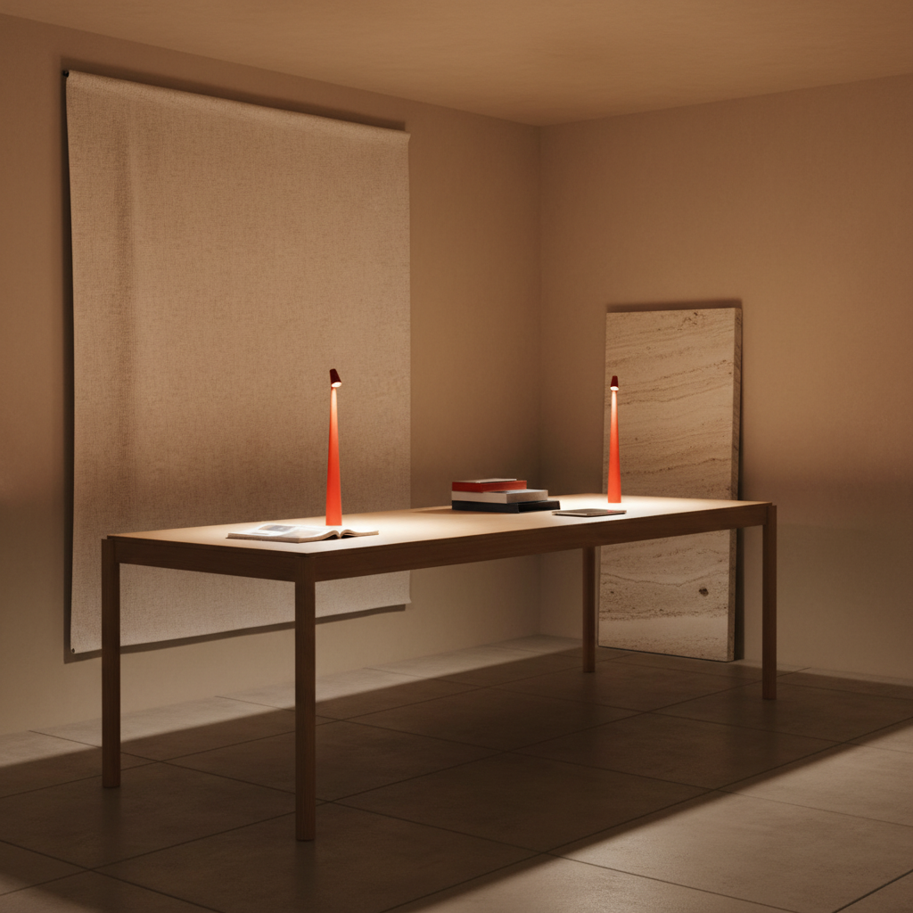 Black Dimmable Cone LED Table Lamp — Compact Modern Bedside Home