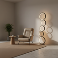 Black Five-Ring Decorative Cosy Ambient Modern Living Room Floor Lamp
