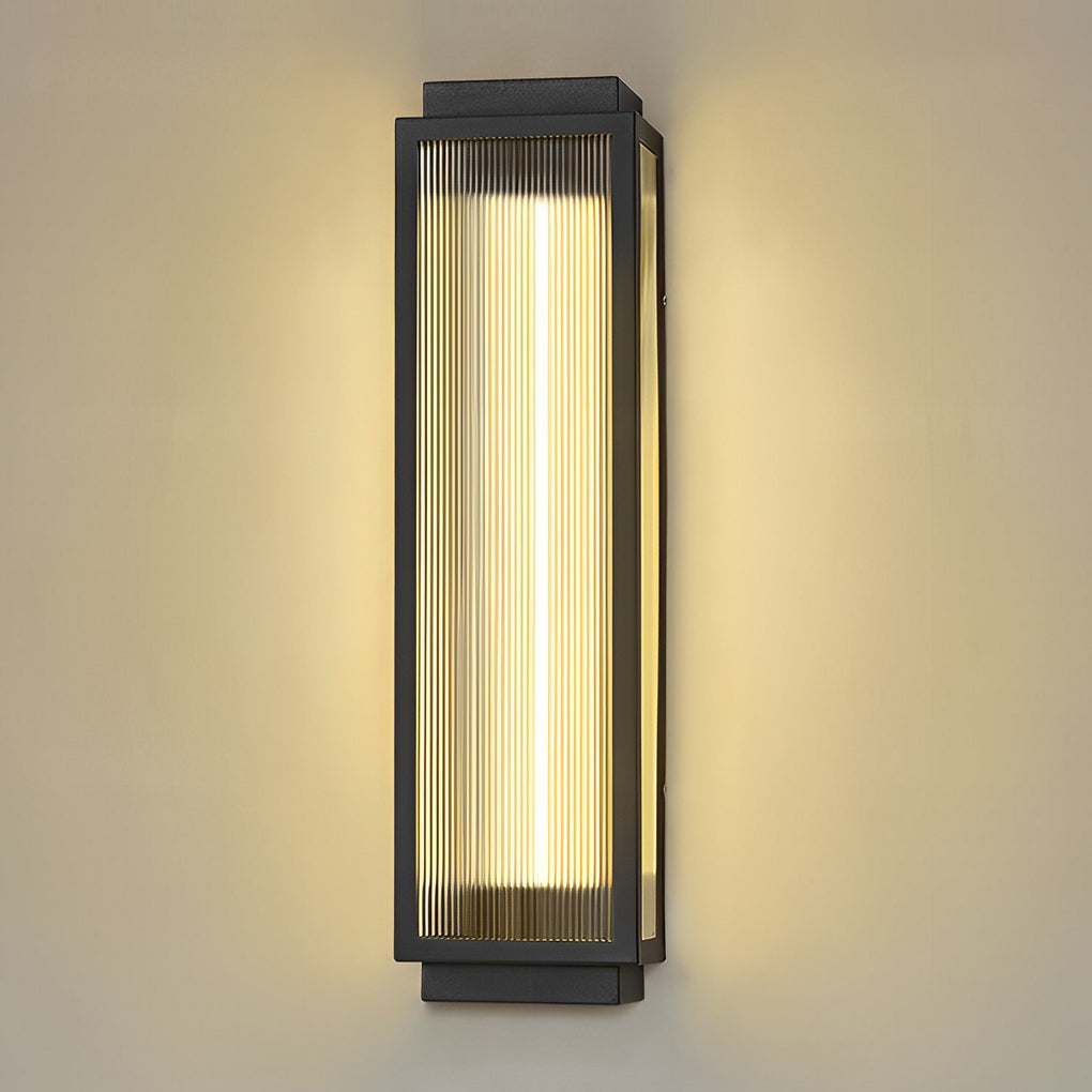 Black Flexible Height Outdoor Wall Sconce — IP55 Acrylic Warm White