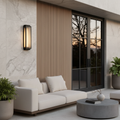 Black Flexible Height Outdoor Wall Sconce — IP55 Acrylic Warm White