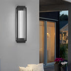 Black Flexible Height Outdoor Wall Sconce — IP55 Acrylic Warm White