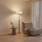 Black Frosted Glass Shade Warm White 3000K Dimmable Ambient Floor Lamp