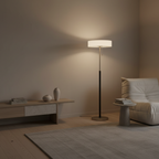 Black Frosted Glass Shade Warm White 3000K Dimmable Ambient Floor Lamp