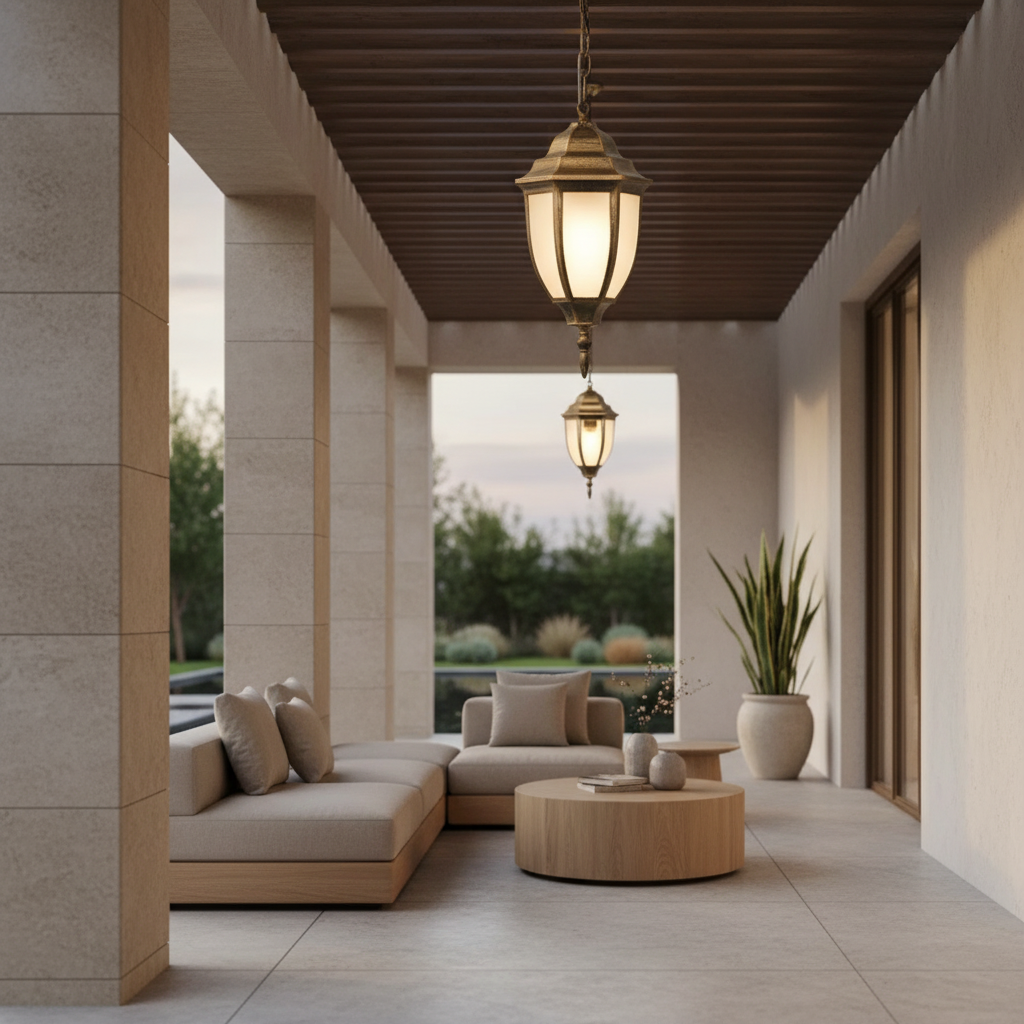 Black Glass Outdoor Chandelier — Aluminium Hardwired European Garden Style