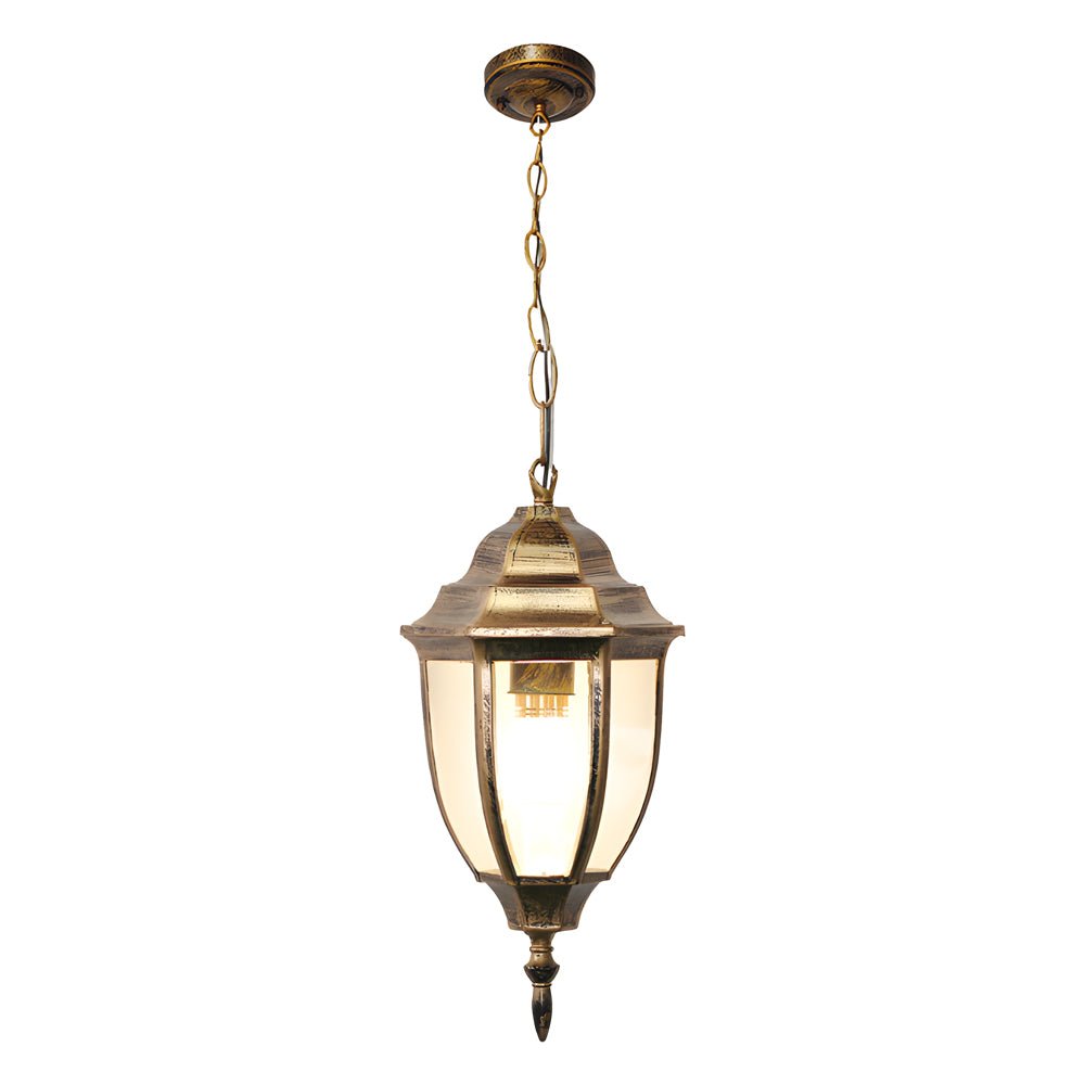 Black Glass Outdoor Chandelier — Aluminium Hardwired European Garden Style