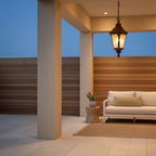 Black Glass Outdoor Pendant Light — Adjustable Ceiling American Classic