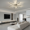 Black Gold Dimmable Copper LED Semi-Flush Mount Ceiling Light — Large