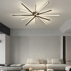 Black Gold Dimmable Copper LED Semi-Flush Mount Ceiling Light — Large