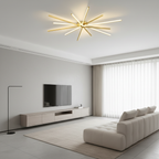 Black Gold Dimmable Copper LED Semi-Flush Mount Ceiling Light — Large