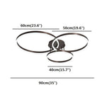 Black Gold Dimmable LED Flush Mount Ceiling Light — Warm White Modern