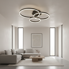 Black Gold Dimmable LED Flush Mount Ceiling Light — Warm White Modern