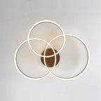Black Gold Dimmable LED Flush Mount Ceiling Light — Warm White Modern