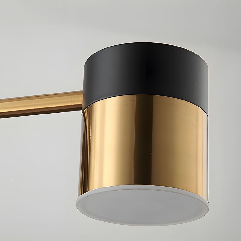 Black Gold Sputnik 4-Light Chandelier — 3-Step Dimmable Acrylic Shade