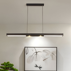 Black Iron 2-Light Linear Adjustable LED Pendant Ceiling Lamp — Kitchen
