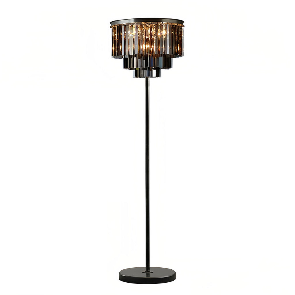 LuxeCrystal | Elegant Handcrafted Black Floor Lamp with Crystal Shade 9