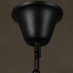 Black Iron Clear Glass Industrial Pendant Light — Cafe Dining Room E27