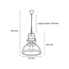 Black Iron Clear Glass Industrial Pendant Light — Cafe Dining Room E27