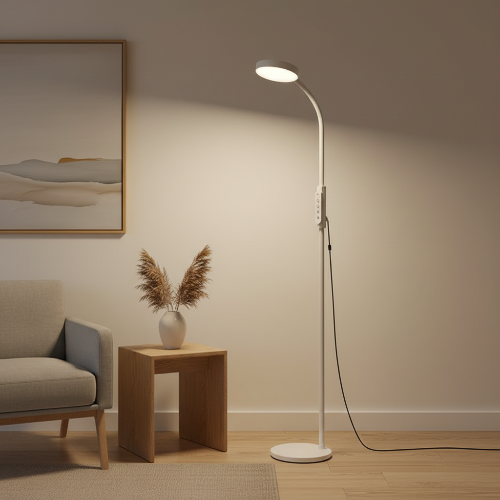 Black Iron Touch Control Adjustable Colour Eye Care Standing Floor Lamp