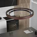 Black LED Pendant Chandelier — Dimmable Adjustable Height Contemporary