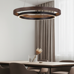Black LED Pendant Chandelier — Dimmable Adjustable Height Contemporary