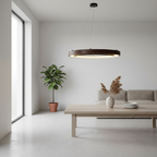 Black LED Pendant Chandelier — Dimmable Adjustable Height Contemporary