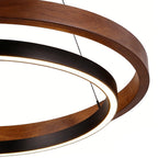 Black LED Pendant Chandelier — Dimmable Adjustable Height Contemporary