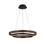 Black LED Pendant Chandelier — Dimmable Adjustable Height Contemporary