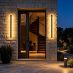 Black Linear Dimmable Outdoor Wall Light — IP65 Adjustable Colour Temperature
