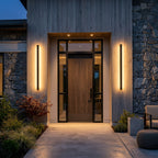 Black Linear Dimmable Outdoor Wall Light — IP65 Adjustable Colour Temperature