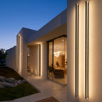 Black Linear Dimmable Outdoor Wall Light — IP65 Adjustable Colour Temperature