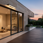 Black Linear LED Outdoor Wall Sconce — IP65 Optional Motion Sensor