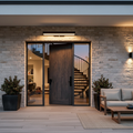 Black Linear LED Outdoor Wall Sconce — IP65 Optional Motion Sensor