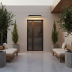 Black Linear LED Outdoor Wall Sconce — IP65 Optional Motion Sensor