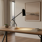 Black Marble Base Warm White 3000K Adjustable Office LED Table Lamp